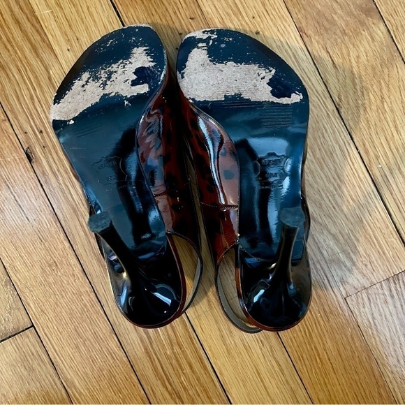 Stuart Weitzman Leopard Patent Slingback Heels - Picture 10 of 10